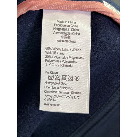 J.Crew Navy Wool Blend Utility Overshirt Jacket Women's XL Button Front - Picture 8 of 8